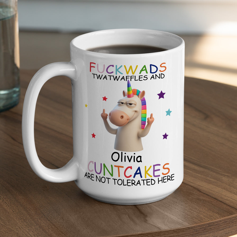 Custom Best Friend, Christmas & Birthday Friendship Keepsake Gift • Not Tolerated Here - Personalized Coffee Mug