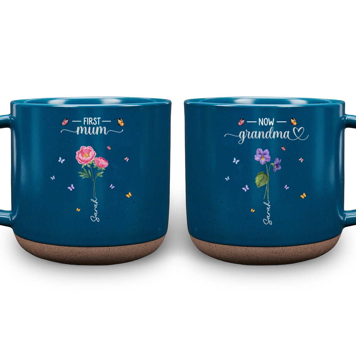 Custom Christmas & Birthday Gift for Mom • First Mom Now Grandma - Personalized Pottery Mug