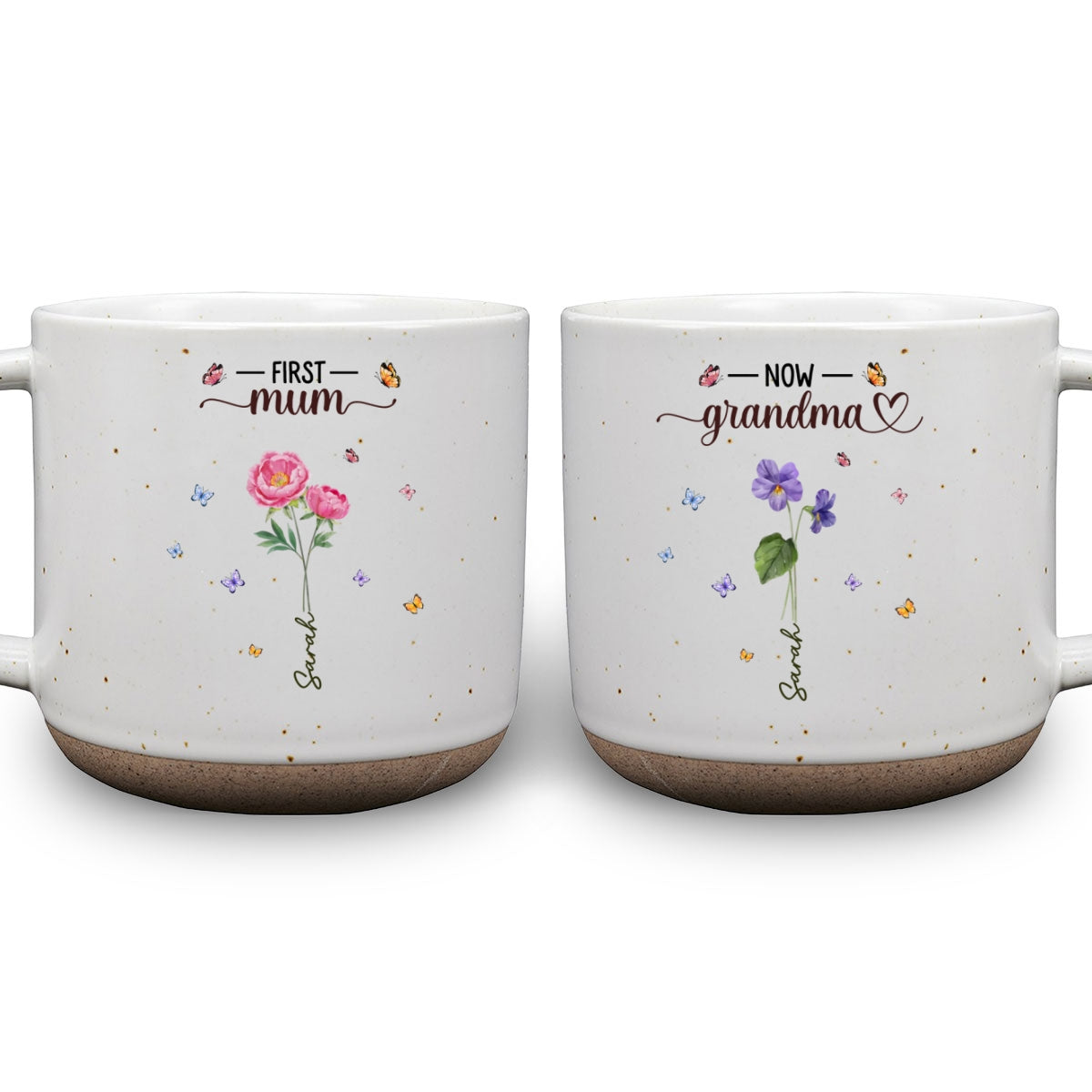 Custom Christmas & Birthday Gift for Mom • First Mom Now Grandma - Personalized Pottery Mug