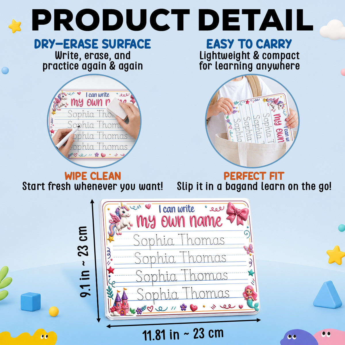 Write Name - Personalized Acrylic Tracing Board