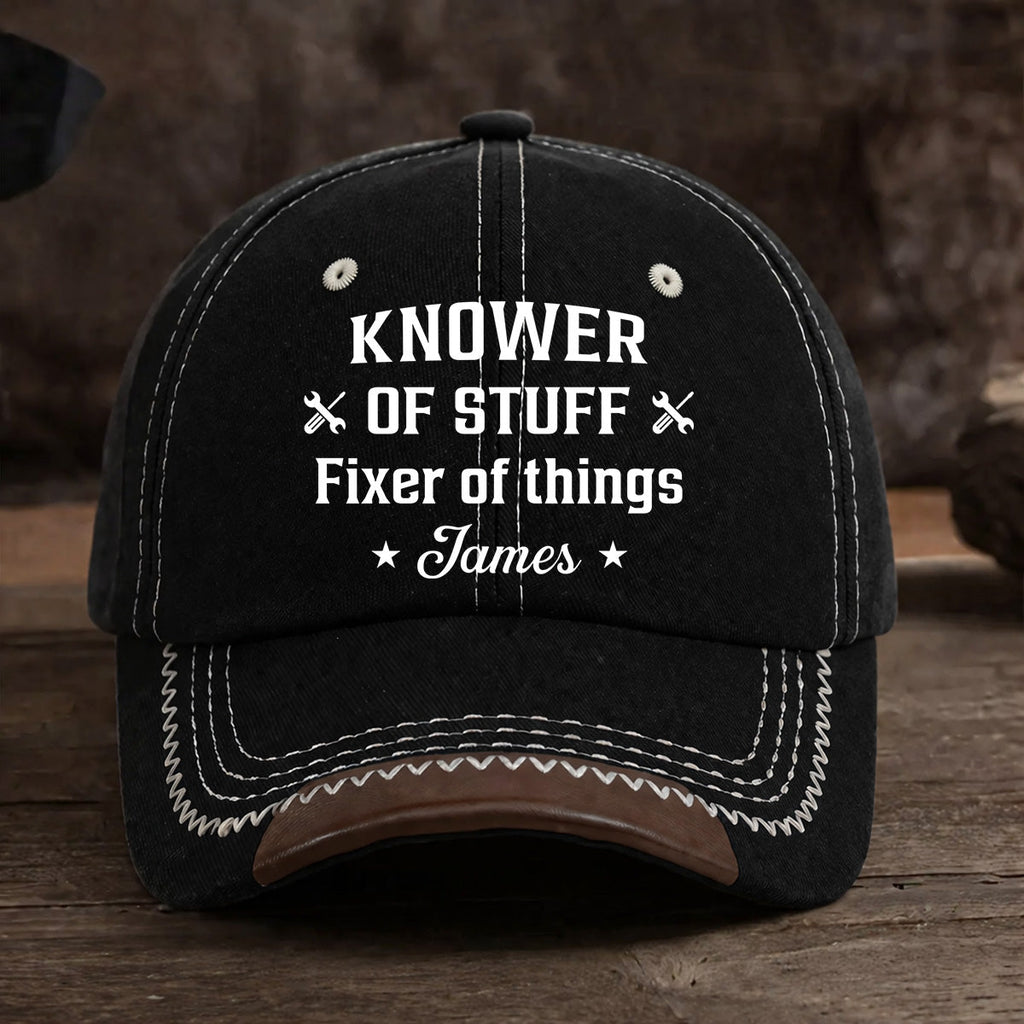 Fixer And Knower - Personalized Vintage Soft Baseball Cap