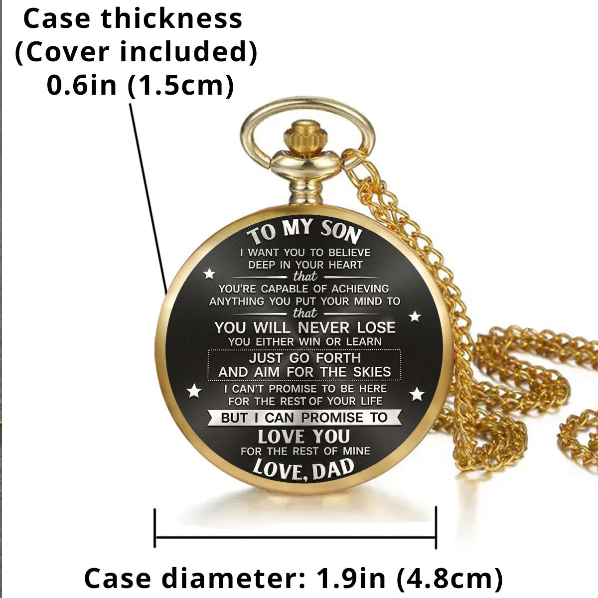 Love You For The Rest Of Mine - Personalized Print Pocket Watch
