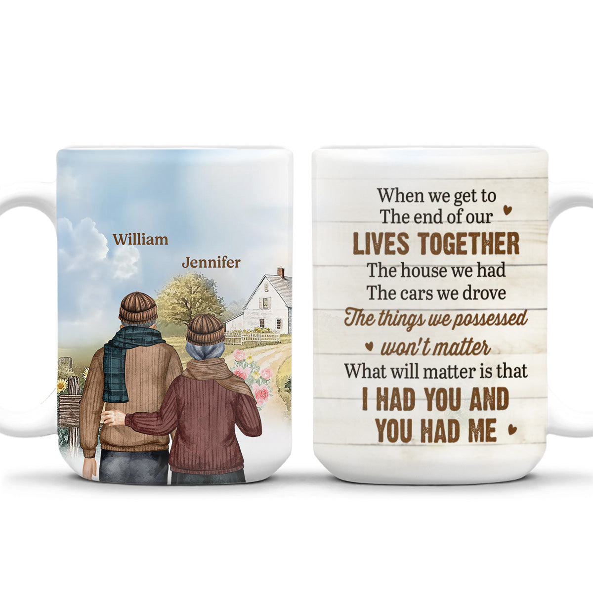Custom Anniversary Keepsake Gifts For Couple • When We Get To The End - Personalized Coffee Mug