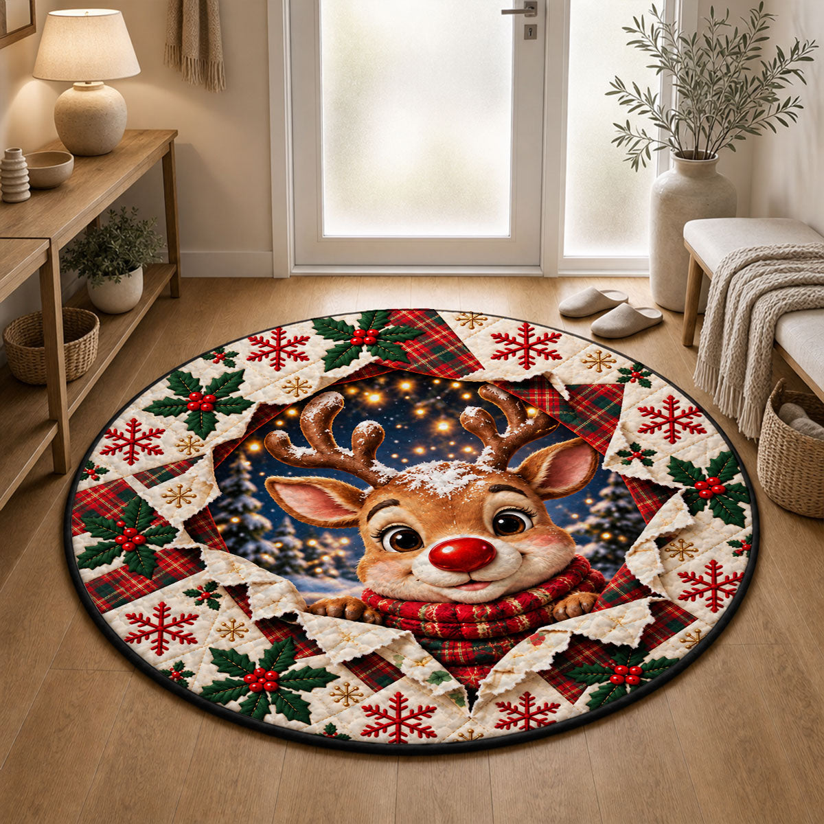 Surprise And Merry Christmas - Personalized Quilted Mat