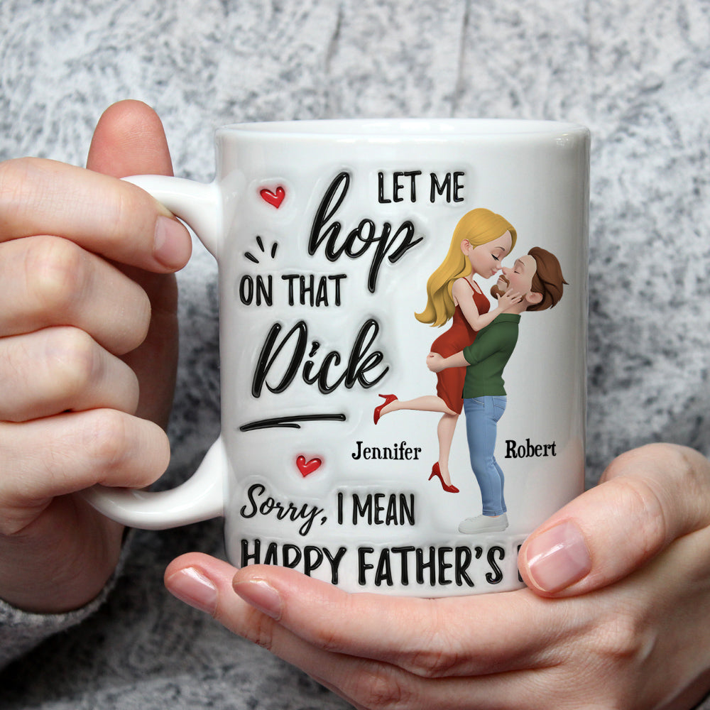Custom Anniversary Keepsake Gifts For Couple • Let Me Hop - Personalized 3D Inflated Effect Mug