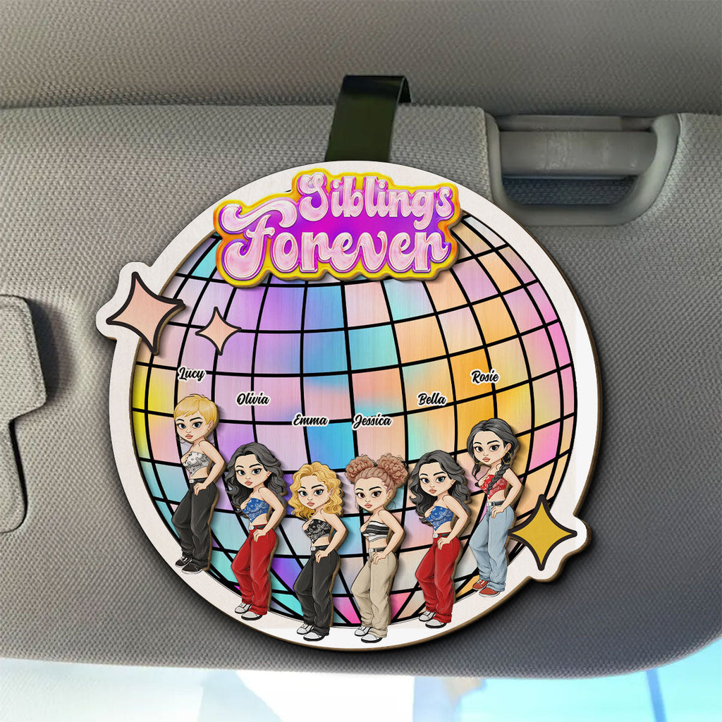 Besties Forever Version 3 - Personalized Car Visor Clip