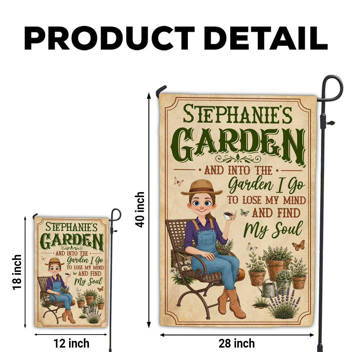 Planting Girl - Personalized Flag