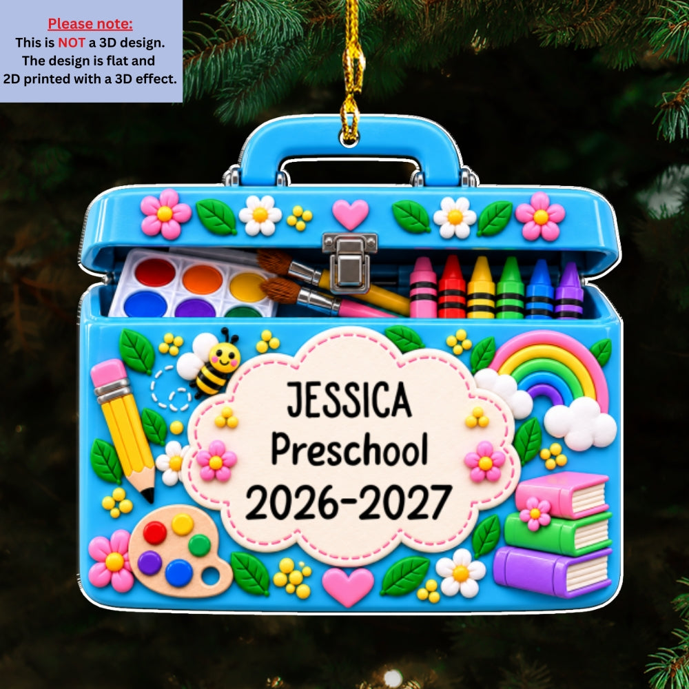 Custom Family Ornament, Christmas Gift for Family Members •  Learning Starts Here - Personalized Acrylic Ornament