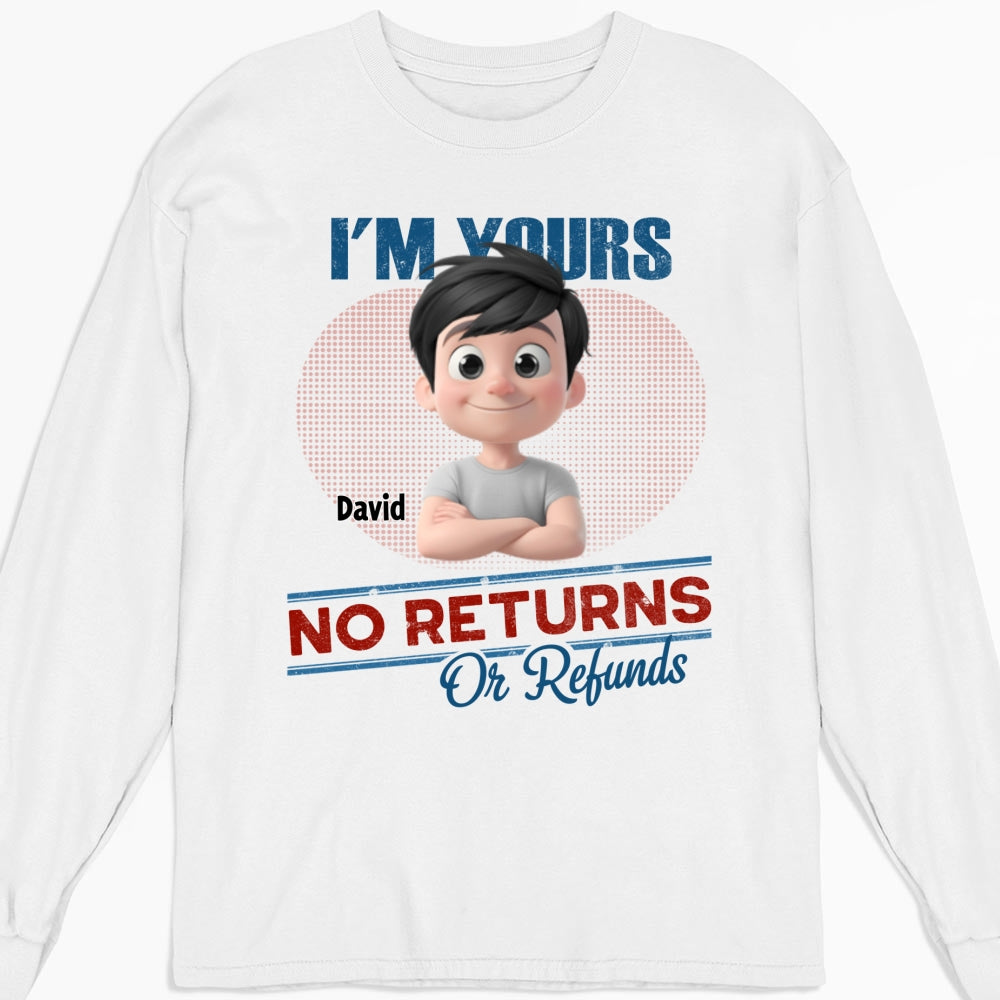 Custom Father's Day, Special Gift for Dad & Grandpa • No Returns Or Refunds Kids- Personalized Shirt