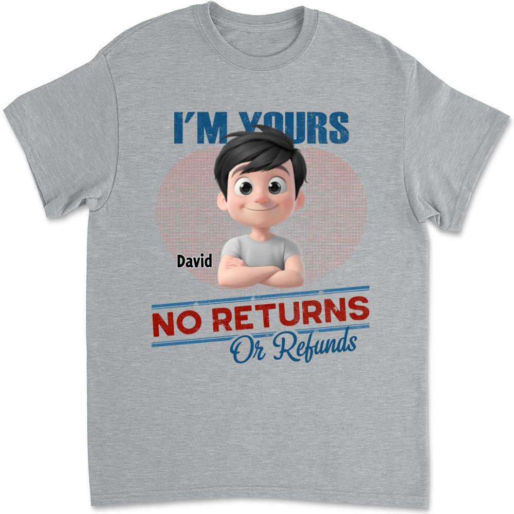 Custom Father's Day, Special Gift for Dad & Grandpa • No Returns Or Refunds Kids- Personalized Shirt