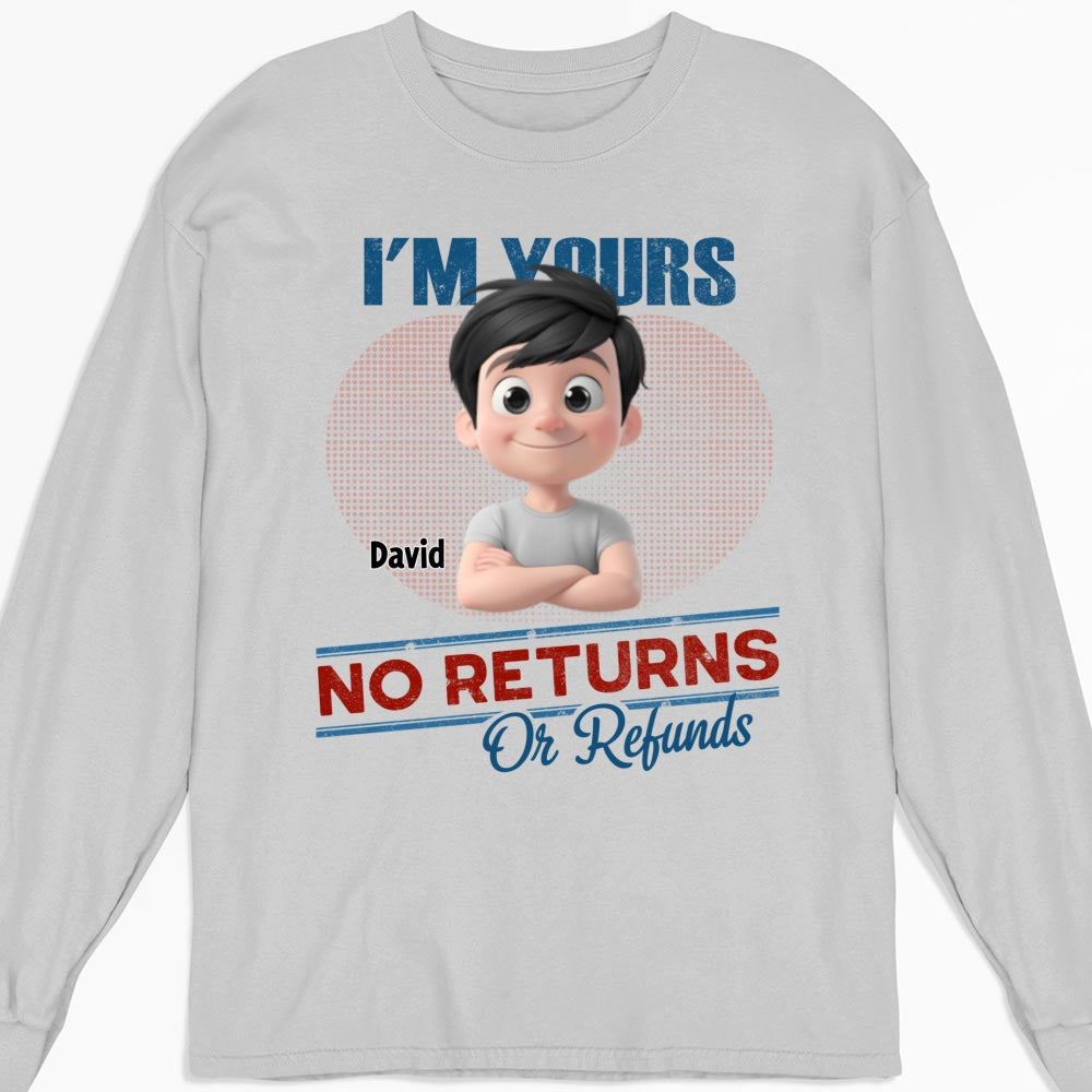 Custom Father's Day, Special Gift for Dad & Grandpa • No Returns Or Refunds Kids- Personalized Shirt