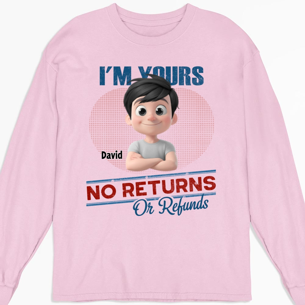 Custom Father's Day, Special Gift for Dad & Grandpa • No Returns Or Refunds Kids- Personalized Shirt