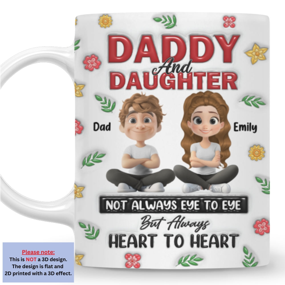 Custom Mother's Day Gift for Daughter • Always Daddy Little Girl Forever - Personalized 3D Inflated Effect Mug