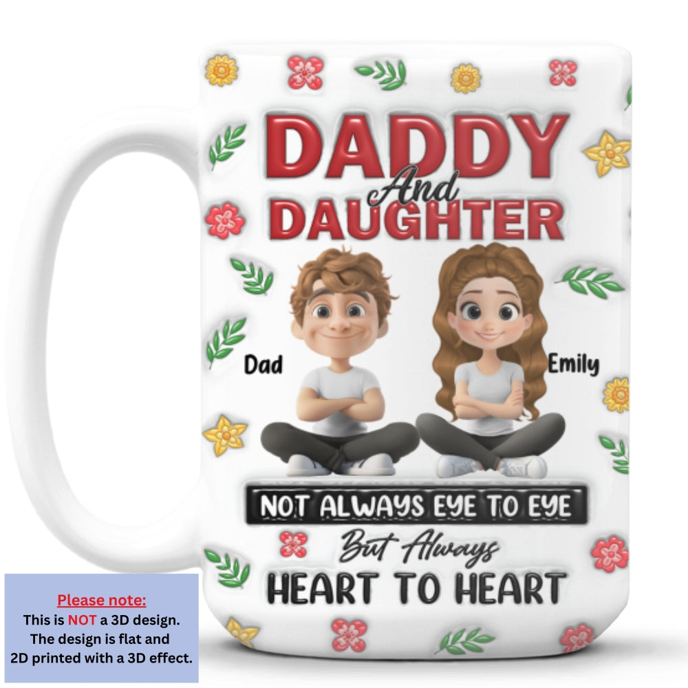 Custom Mother's Day Gift for Daughter • Always Daddy Little Girl Forever - Personalized 3D Inflated Effect Mug