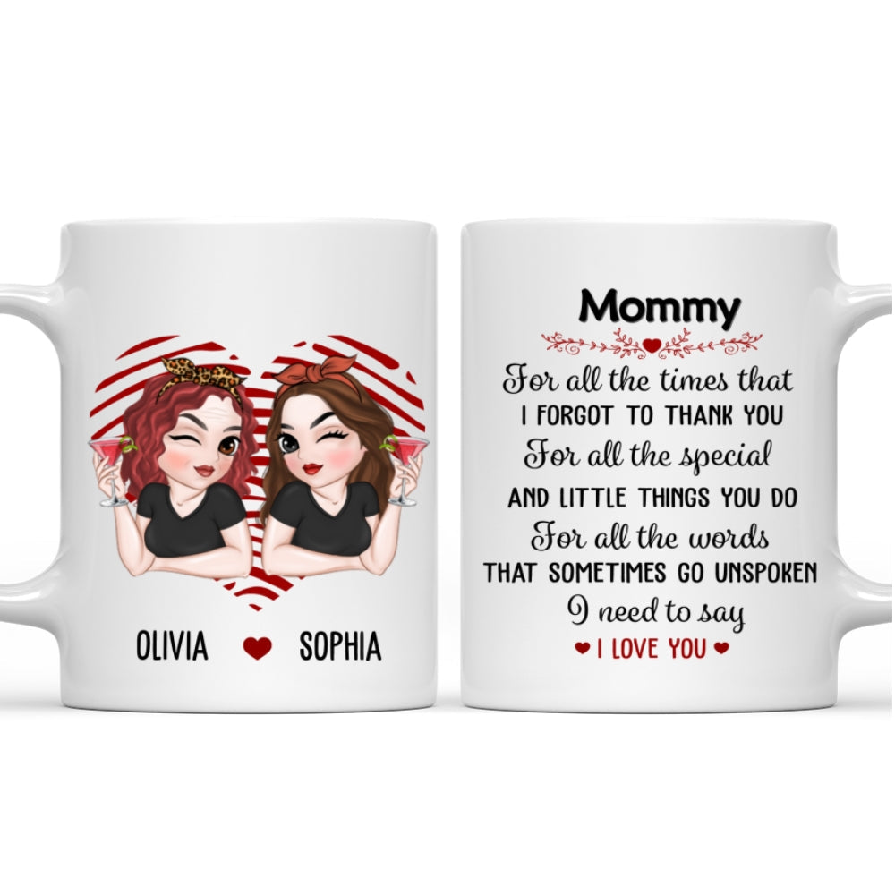 Custom Christmas & Birthday Gift for Mom • Your Love Means The World - Personalized Coffee Mug