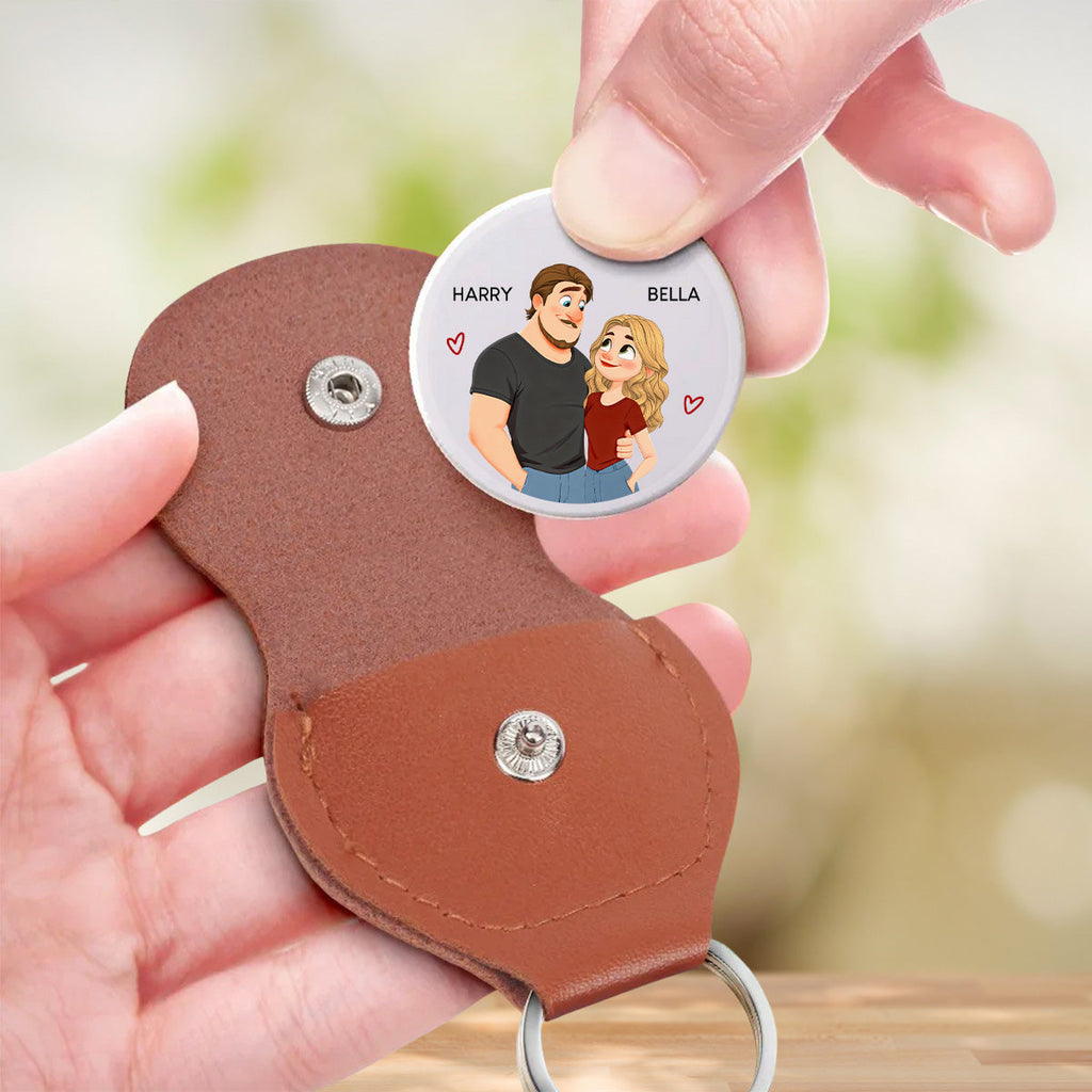 Custom Coin Keychain for Wife, Mother's Day, Anniversary Gifts • My Love My Heart - Personalized Pocket Hug