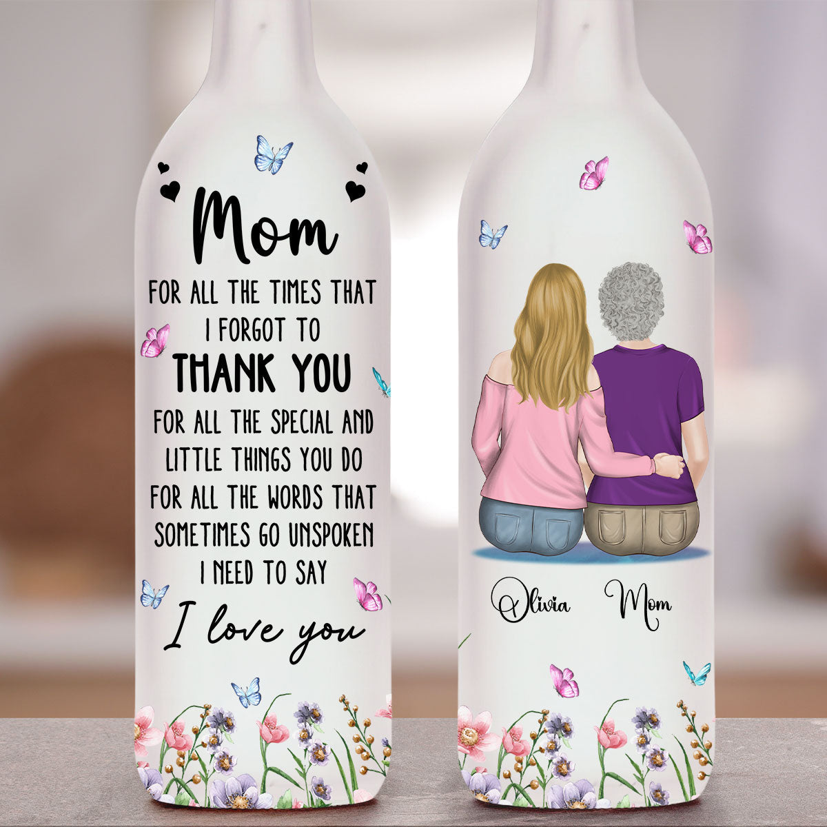 I Need To Say I Love You Mom - Personalized Bottle Lamp