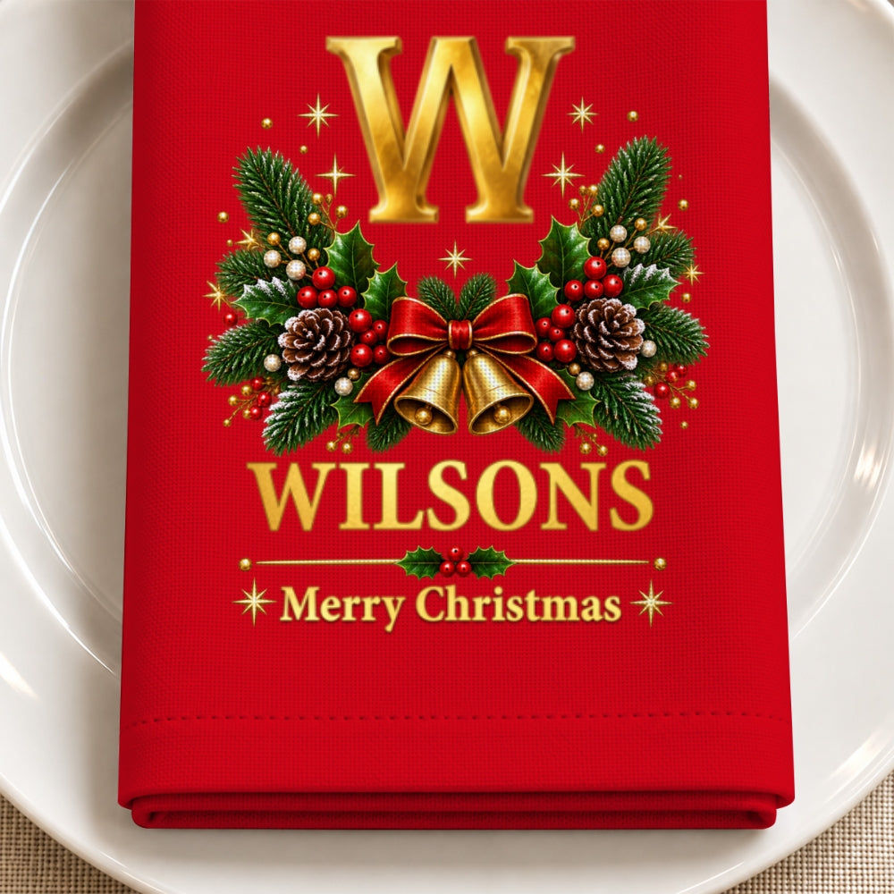 Tis The Christmas - Personalized Napkin