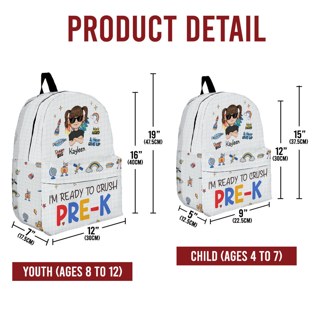 Ready To Crush School - Personalized Backpack