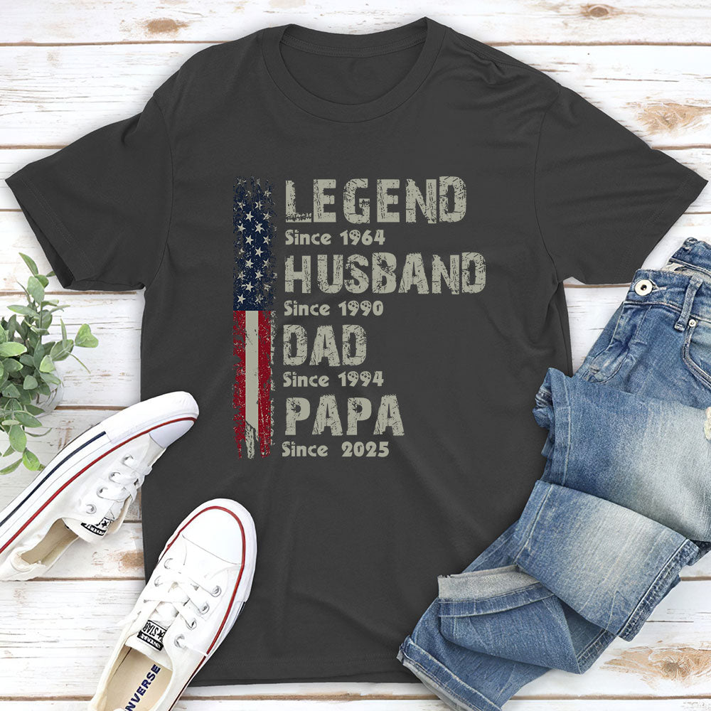 Custom Father's Day, Special Gift for Dad & Grandpa • Legend Husband Dad - Personalized Shirt
