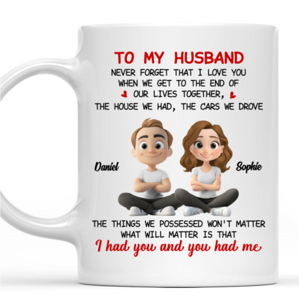 Custom Anniversary Keepsake Gifts For Couple • Never Forget I Love You - Personalized Coffee Mug