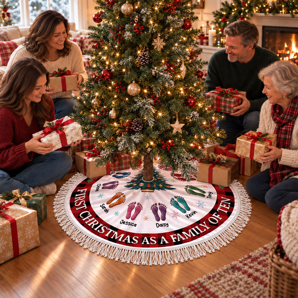Our First Christmas 2026 - Personalized Tree Skirt