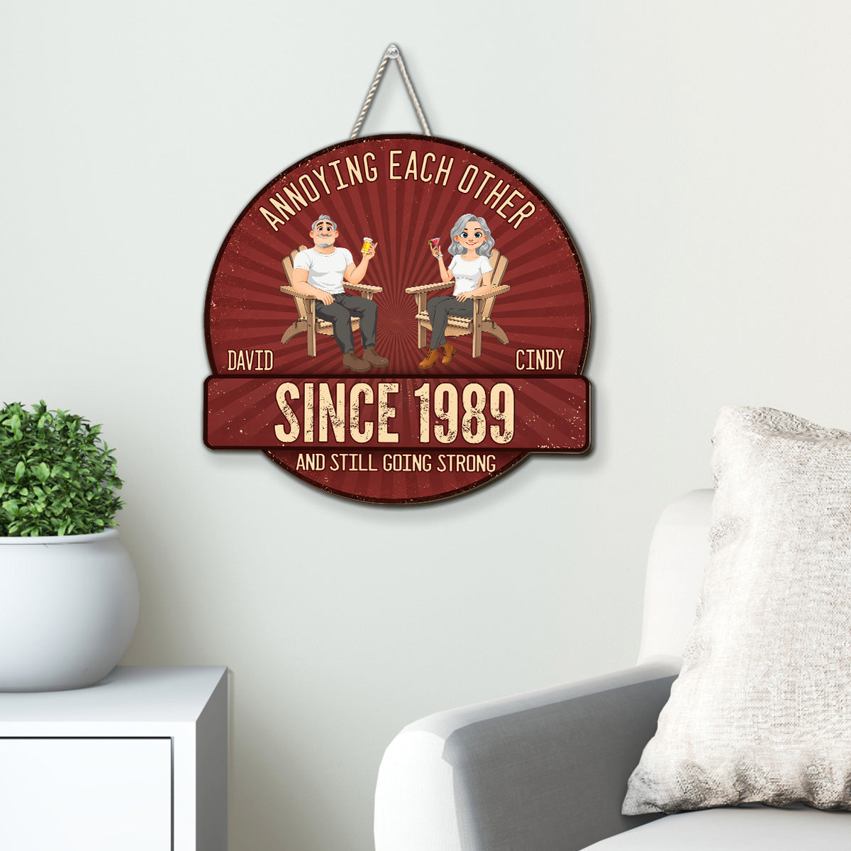 Custom Husband Anniversary Wall Decor Keepsake Gift • Everlasting Love - Personalized Wood Sign