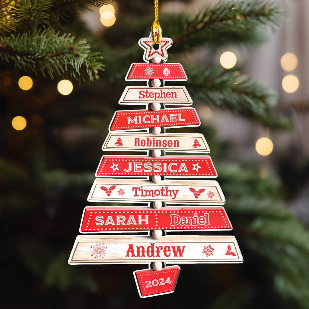 Custom Family Ornament, Christmas Gift for Family Members •  Family Tree - Personalized Acrylic Ornament