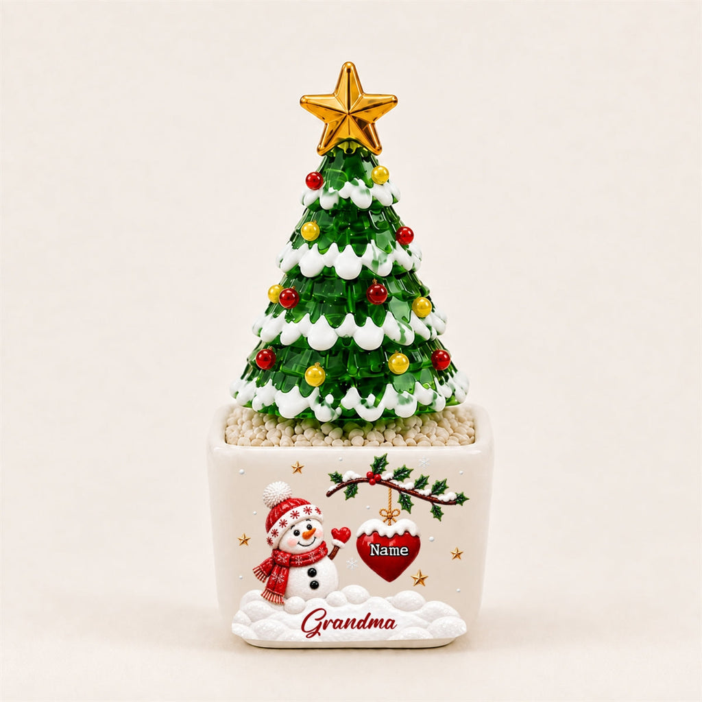 Grandma Love -  Personalized Glass Christmas Tree