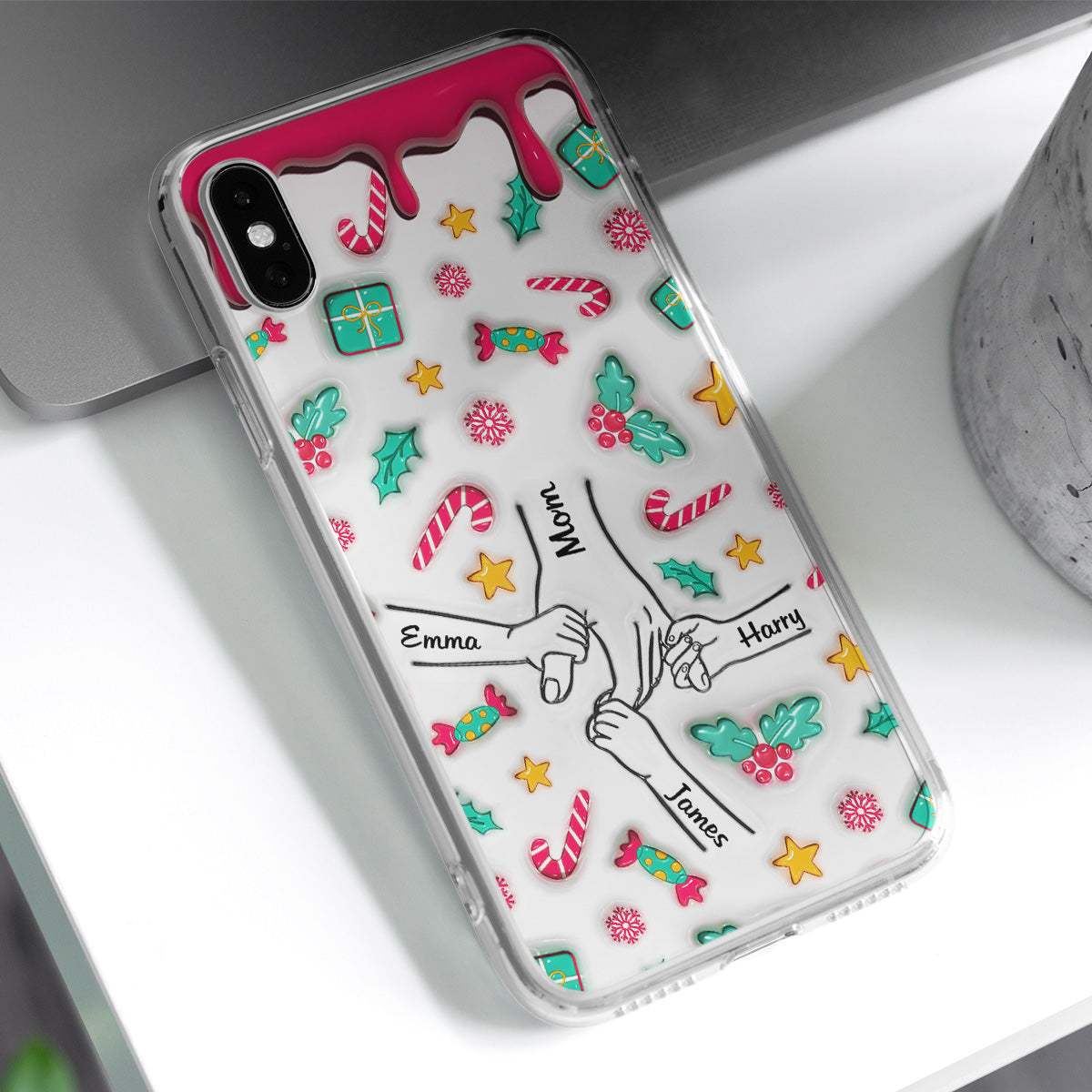 Christmas Of Nana - Personalized 3D Inflated Effect Phone Case