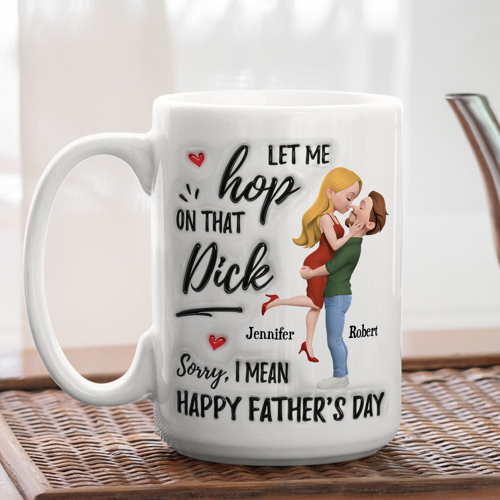 Custom Anniversary Keepsake Gifts For Couple • Let Me Hop - Personalized 3D Inflated Effect Mug