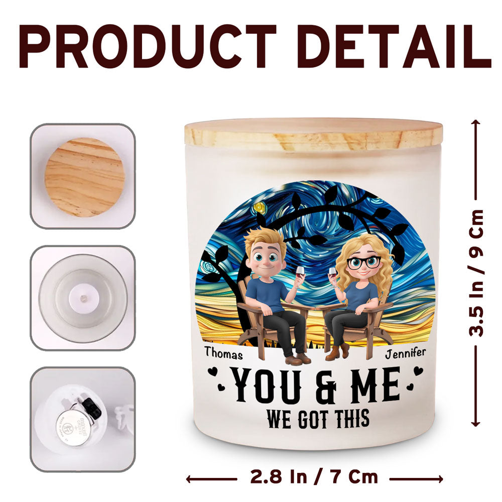 We Got This - Personalized Glass Jar With LED Candle
