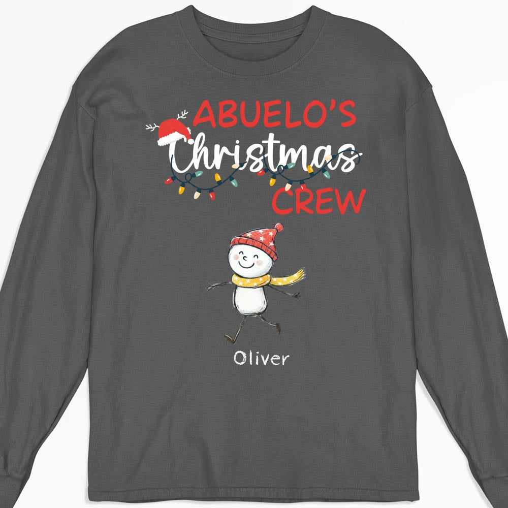 Custom Christmas & Birthday Gift for Grandpa • Grandpa Christmas Crew Always Ready - Personalized Shirt