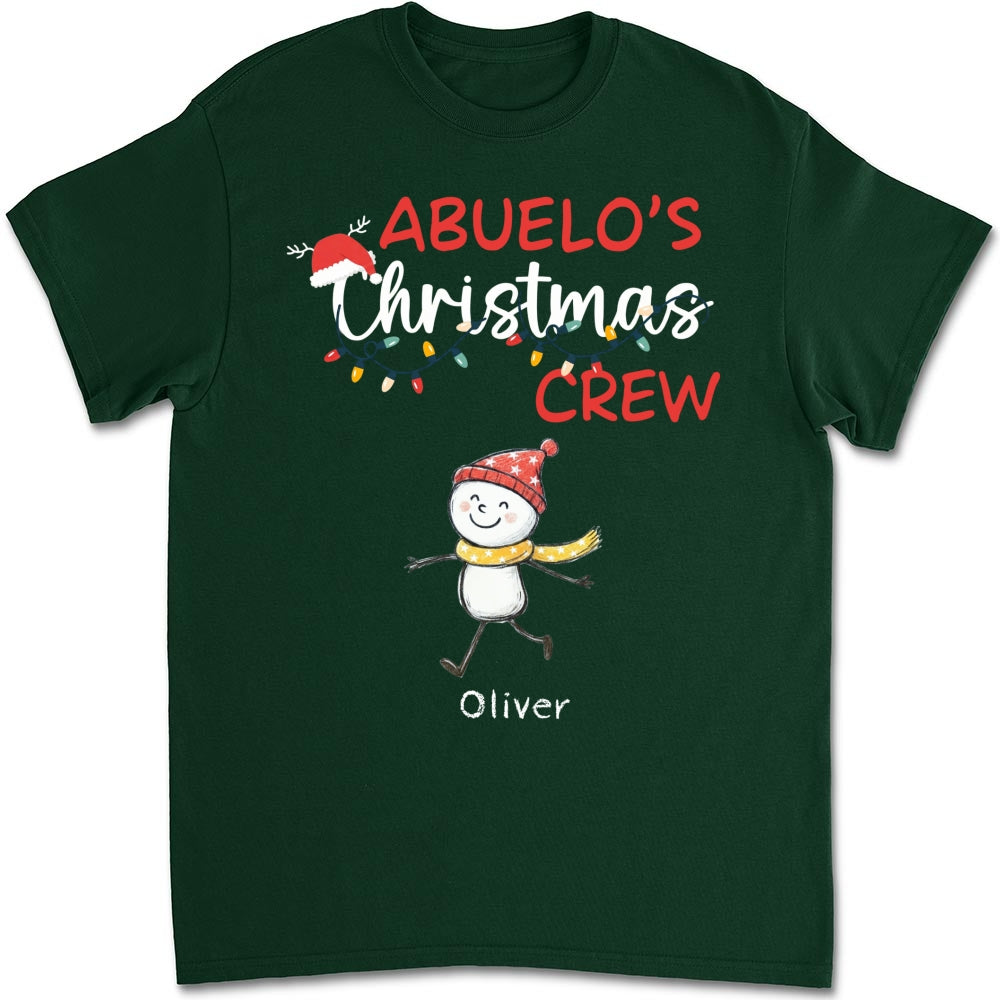 Custom Christmas & Birthday Gift for Grandpa • Grandpa Christmas Crew Always Ready - Personalized Shirt