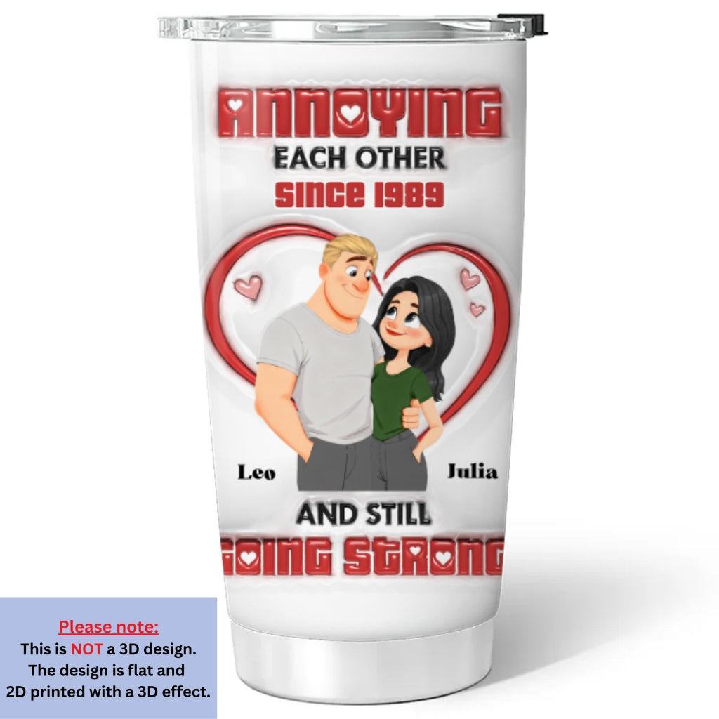 Custom Christmas Anniversary Gifts For Husband • Forever With You - Personalized 3D Inflated Effect Tumbler