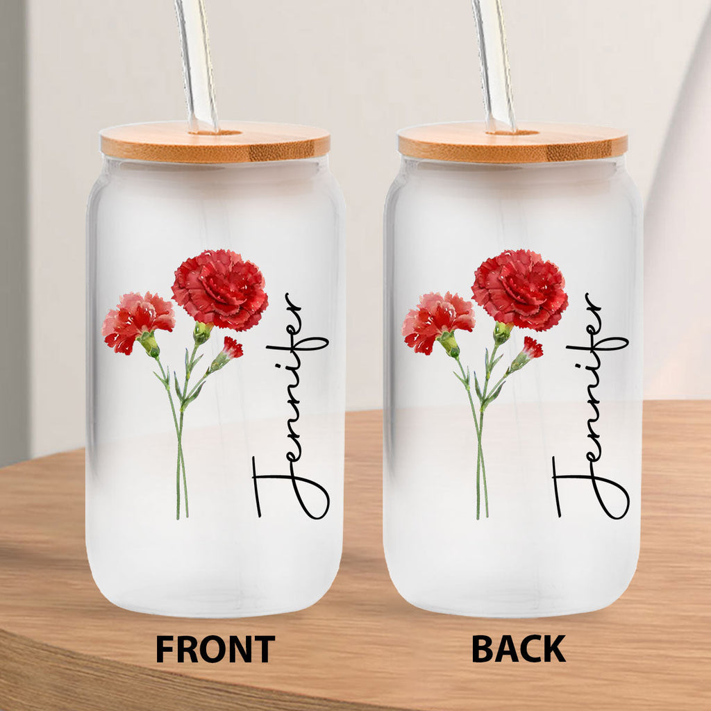 Live Bloom Wildly - Personalized Glass Can