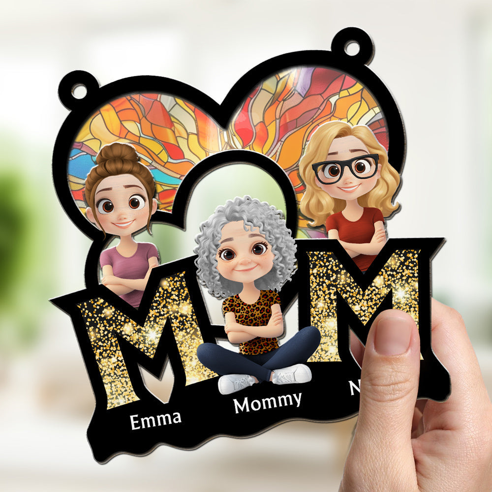 Custom Hanging Decor, Birthday Housewarming Gift • I Love You Mommy - Personalized Suncatcher