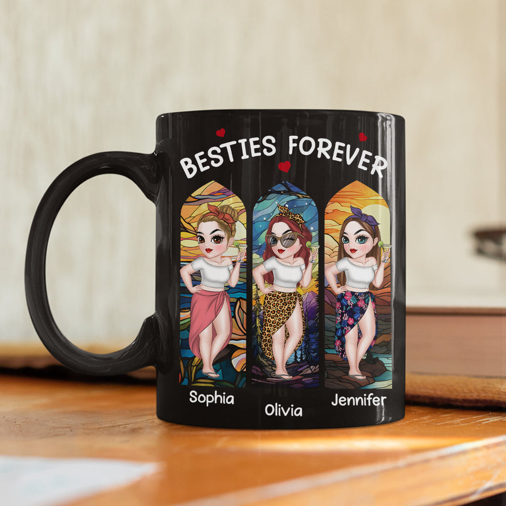 Custom Best Friend, Christmas & Birthday Friendship Keepsake Gift • Bestie Forever - Personalized Coffee Mug