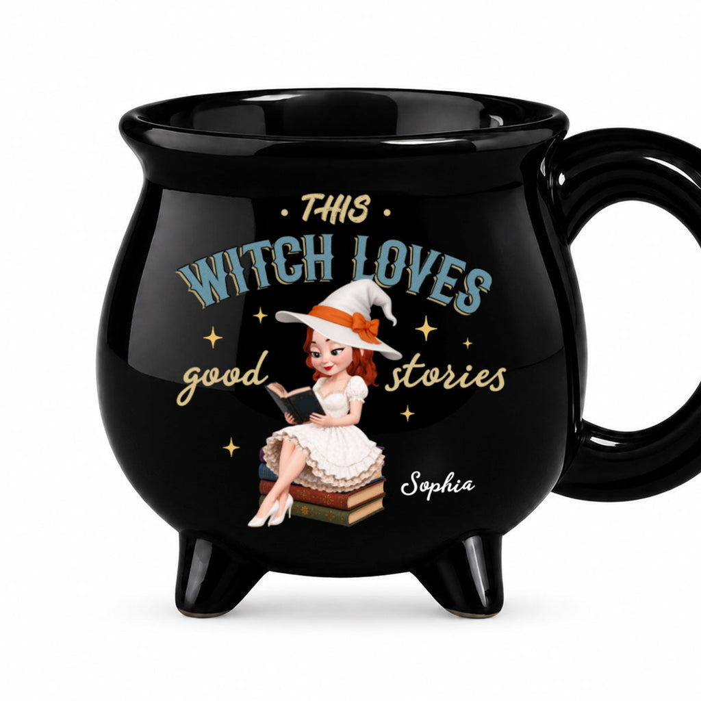 This Witch Loves Her Books - Personalized Cauldron Mug
