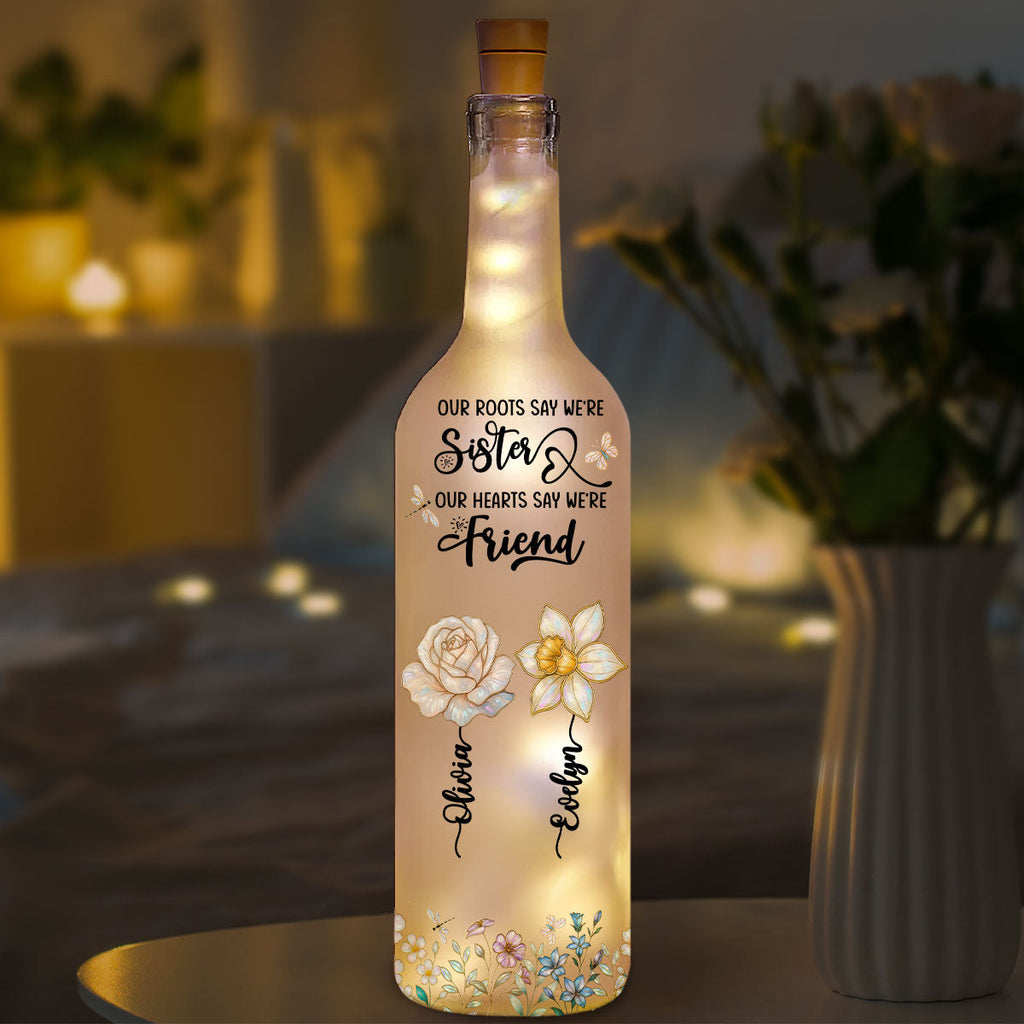 Growing Together Blooming Forever - Personalized Bottle Lamp