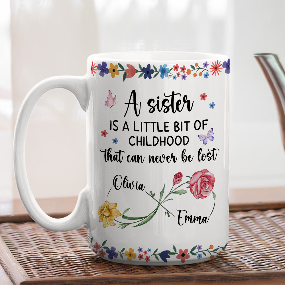Custom Christmas & Birthday Gift For Sister • A Sister Is - Personalized Coffee Mug