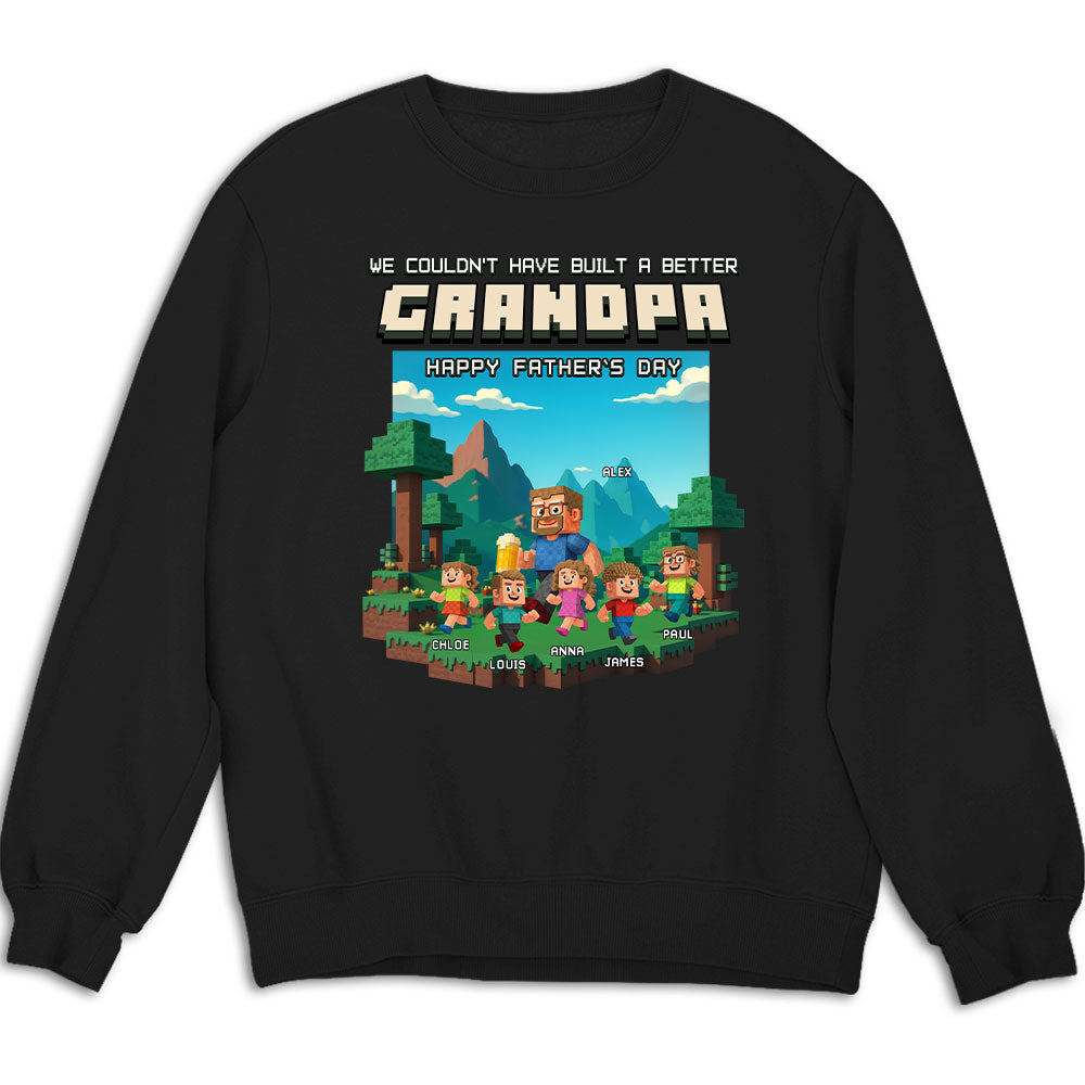 Custom Father's Day, Special Gift for Dad & Grandpa • Built A Better Grandpa - Personalized Shirt