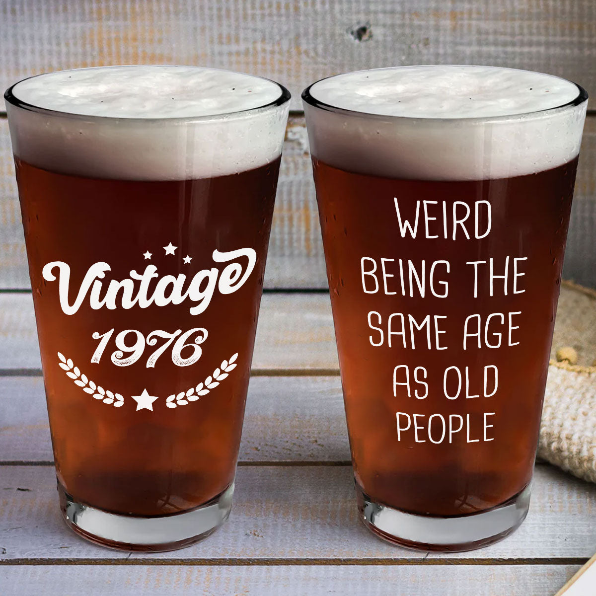 Legends Never Go Outdated Ever - Personalized Beer Glass