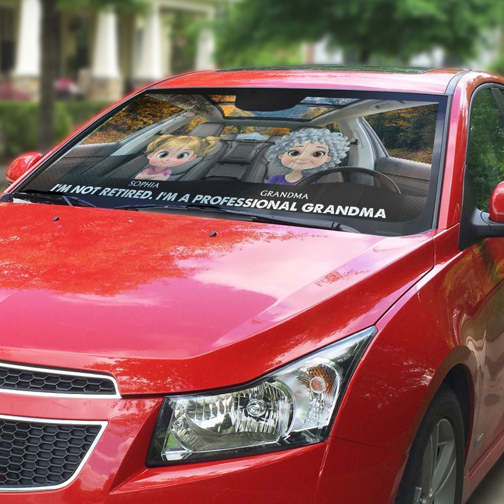 I Am A Professional Grandma - Personalized Car Sunshade