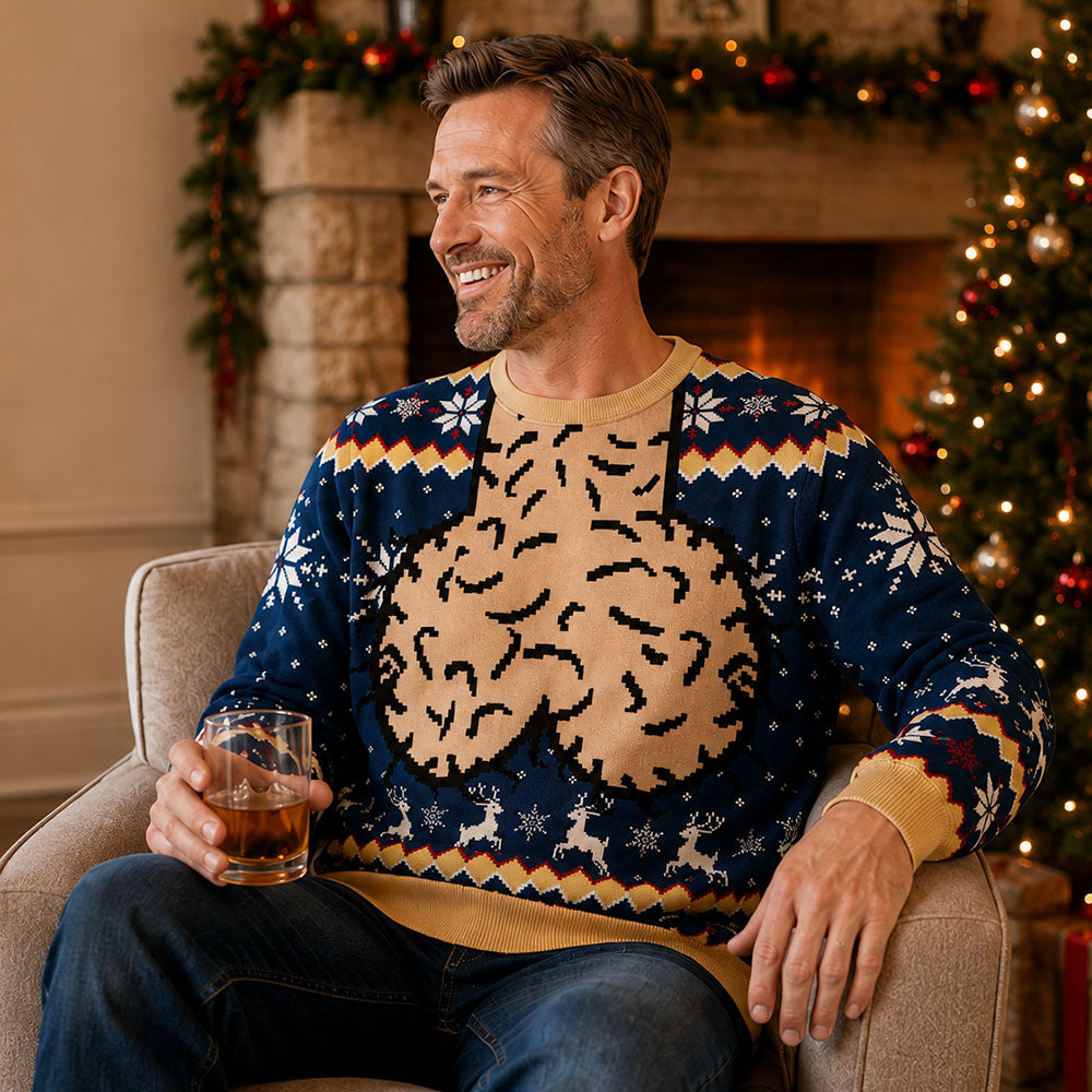 Custom Funny Ugly Sweatshirt, Couple Christmas Gift • Christmas Has Officially Gone Too Far - Personalized All-Over-Print Sweatshirt