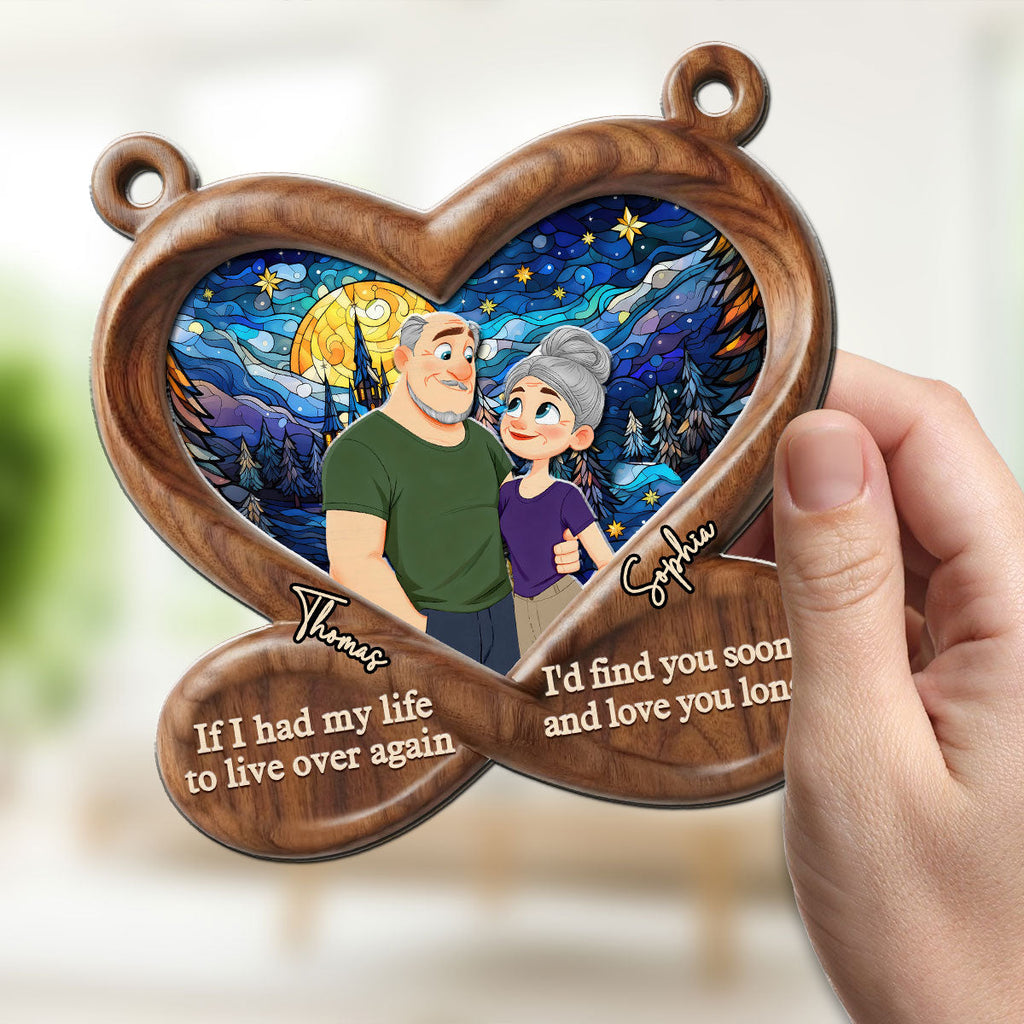 Custom Couple Hanging Decor, Anniversary Valentine's Day Gifts • Love You So Much - Personalized Suncatcher