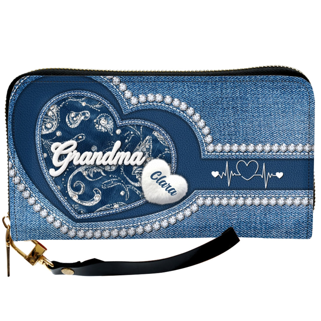 Grandma Fluffy Style - Personalized Leather Wallet