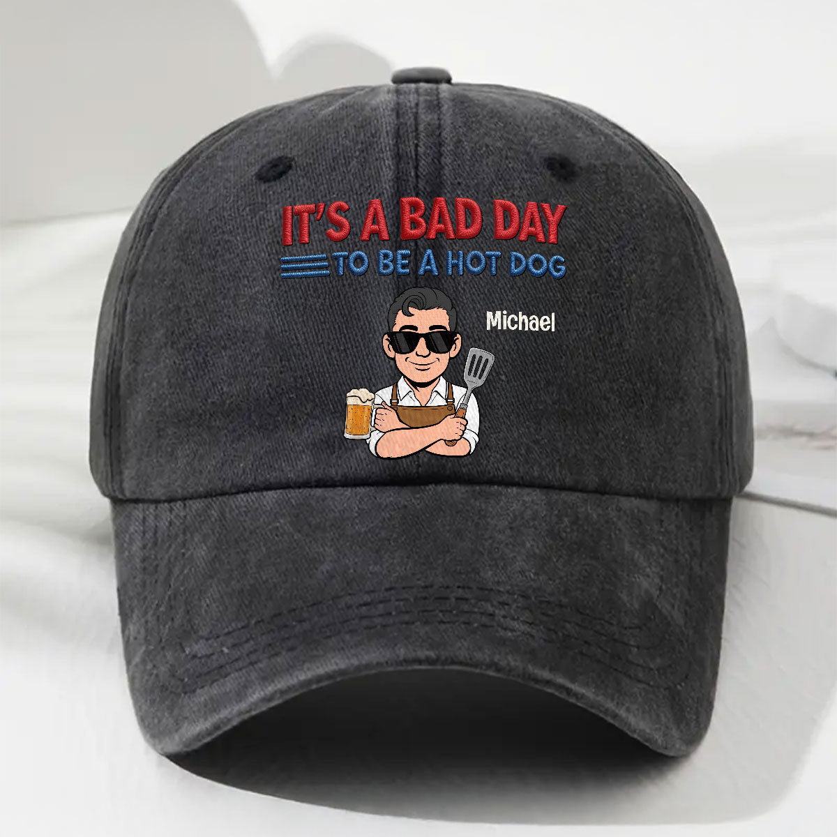 Ketchup Cannot Save You - Personalized Vintage Washed Denim Cap