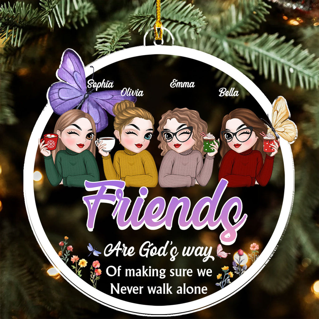 Custom Friendship Christmas Ornament, Best Friend Gift •  We Are Forever - Personalized Acrylic Ornament