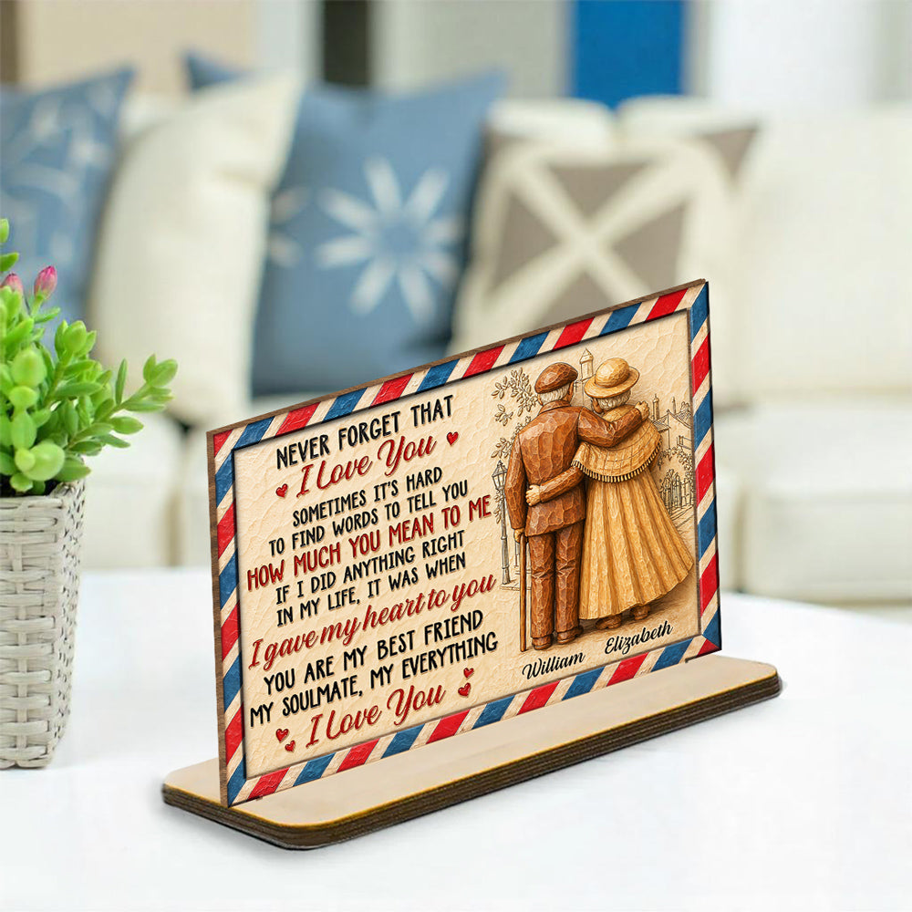 Custom Couple's Decor, Anniversary & Wedding Gift • You Are Mine - Personalized 2-Layer Wood Plaque With Flat Base